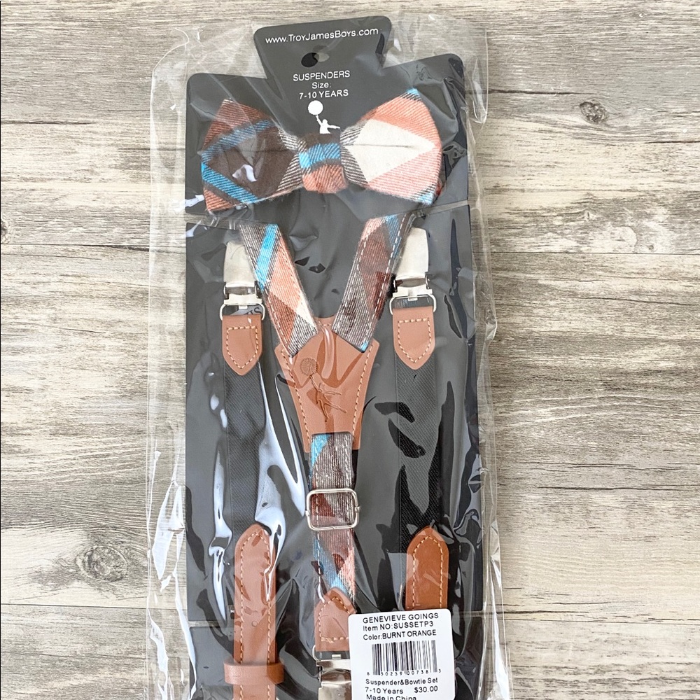 Boys Bow Tie and Suspender Set